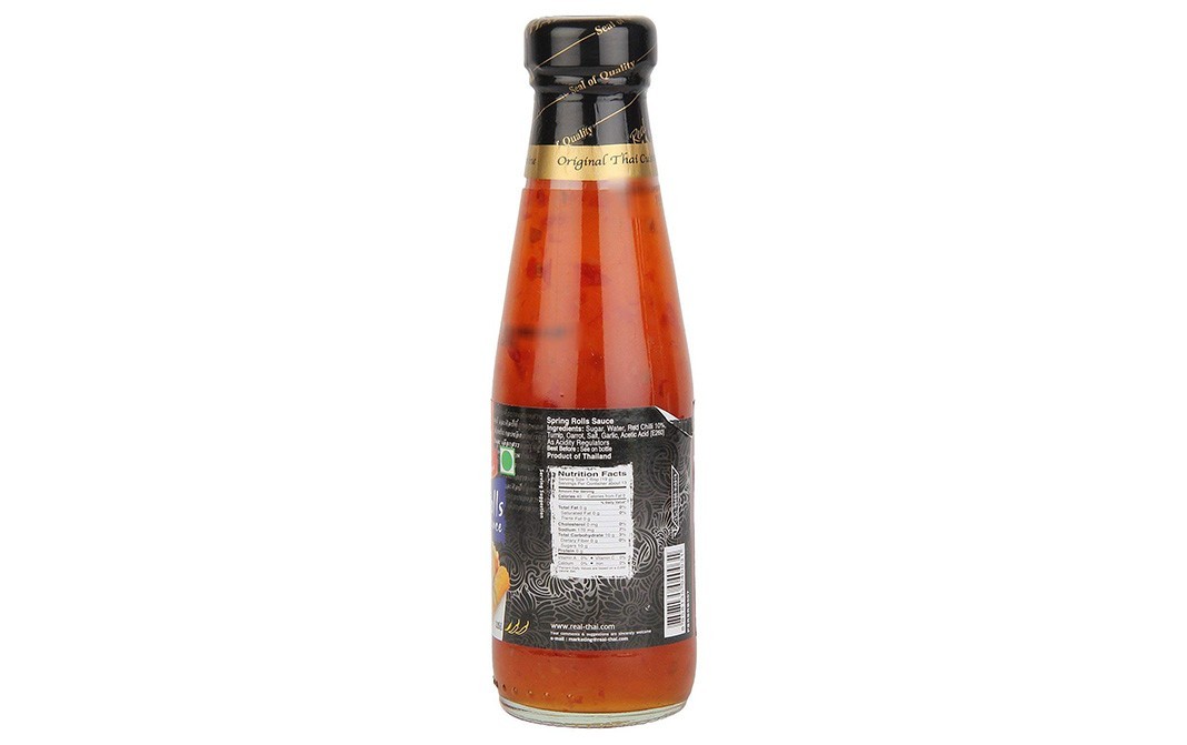 Real Thai Spring Rolls Sauce    Glass Bottle  200 millilitre